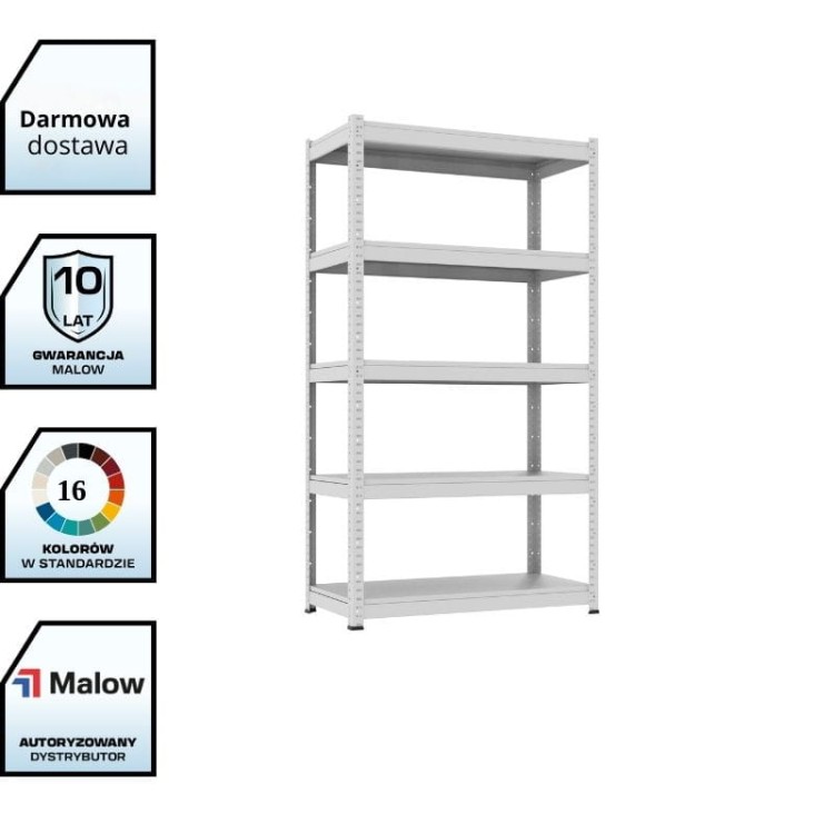 Metalowy regał magazynowy montowany na wcisk Rmm 303 - 5 półkowy