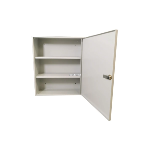 Apteczka metalowa AP2 popielata RAL 7035 Leomar – 2 półki