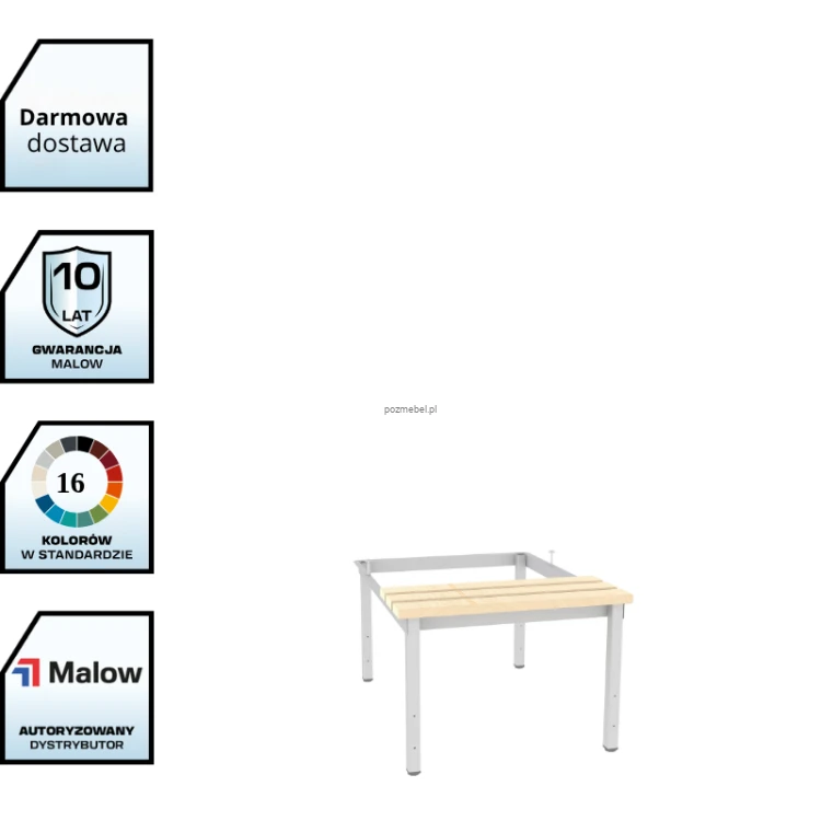 Podstawa ekonomiczna z siedziskiem P 323 W Malow do szafy socjalnej 60 cm