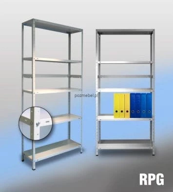 Regał uniwersalny skręcany RPG S 2,5m – ocynkowany regał metalowy 6 półek - udźwig 100 kg