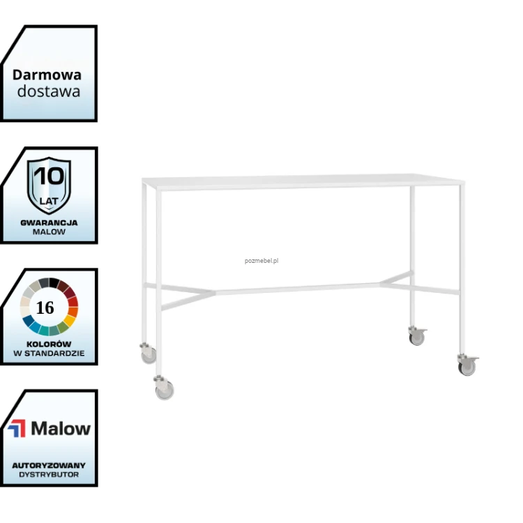 Stolik chirurgiczny STL 104 Malow 140 cm – stolik medyczny do większych stanowisk 50 kg