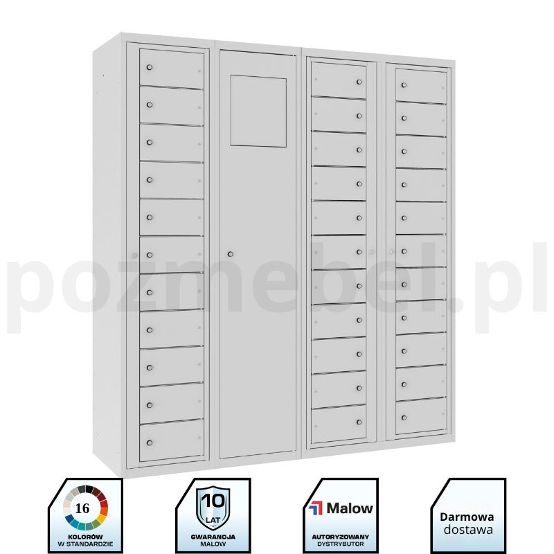 Szafa gospodarcza metalowa wrzutowa na odzież oraz na środki czystości